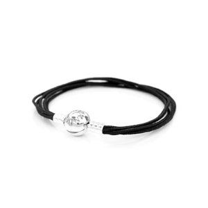 Authentic Pandora Black Multi Strand Cord Bracelet 590715CBK-M2 NEW 19 CM / 7.5"